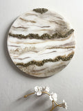 Wood covered resin decorative plaque