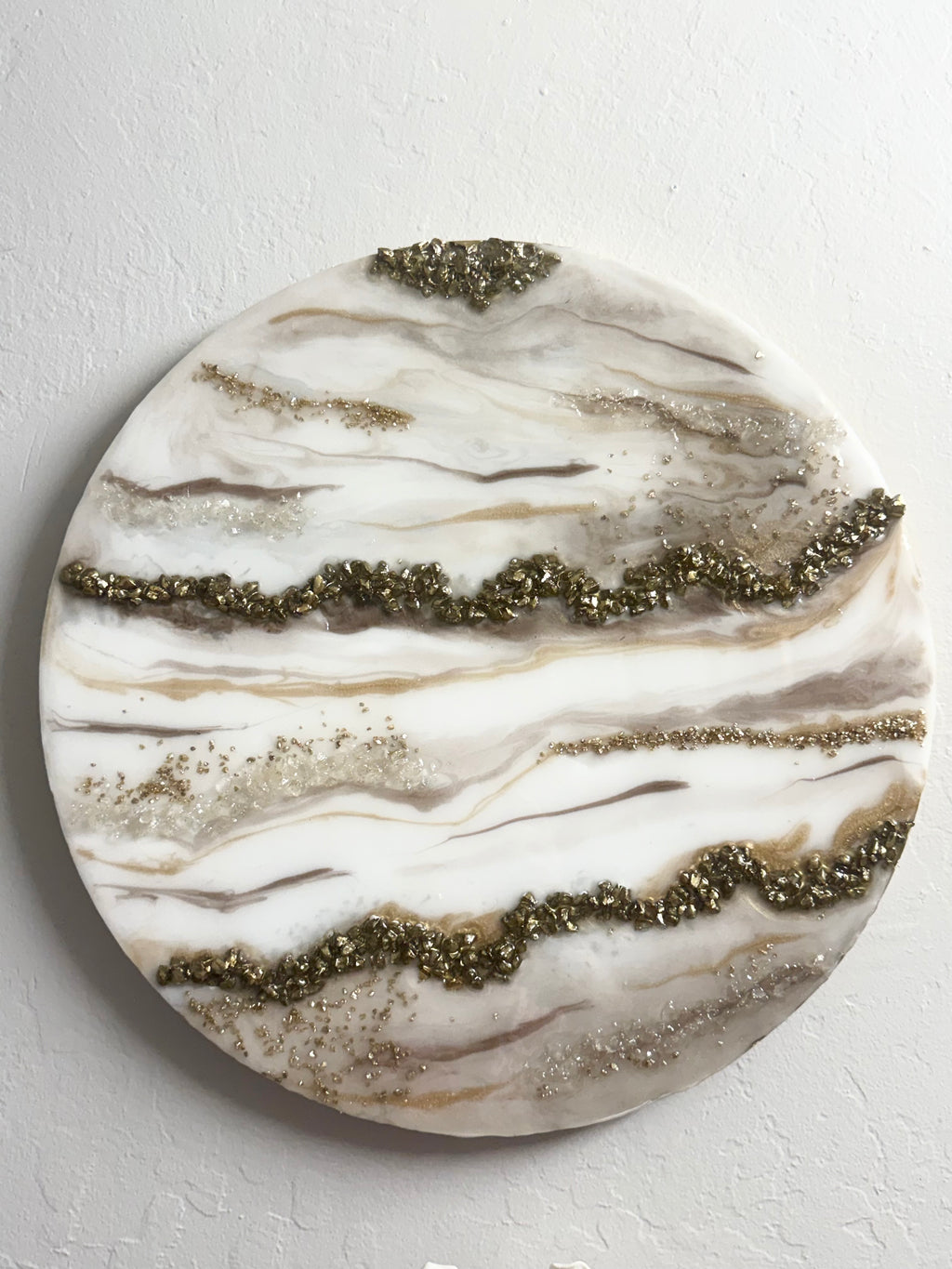 Wood covered resin decorative plaque