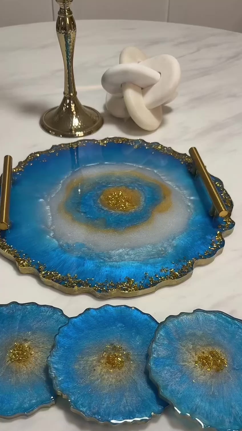 decorative Resin Geode Tray